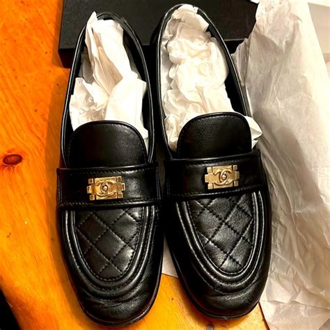 chanel turnlock loafer|Chanel moccasin loafer.